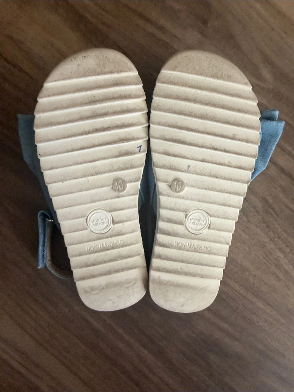wonder nation Light Blue Bow Sandals for Kids